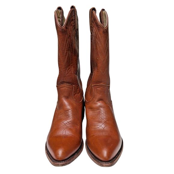 FRYE Billy Pull On Cowboy Western Women's Boots, Cognac, Size 8 - Picture 1 of 16